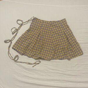 Plaid Yellow & Purple Skirt